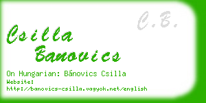 csilla banovics business card