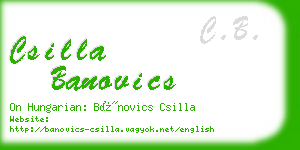 csilla banovics business card